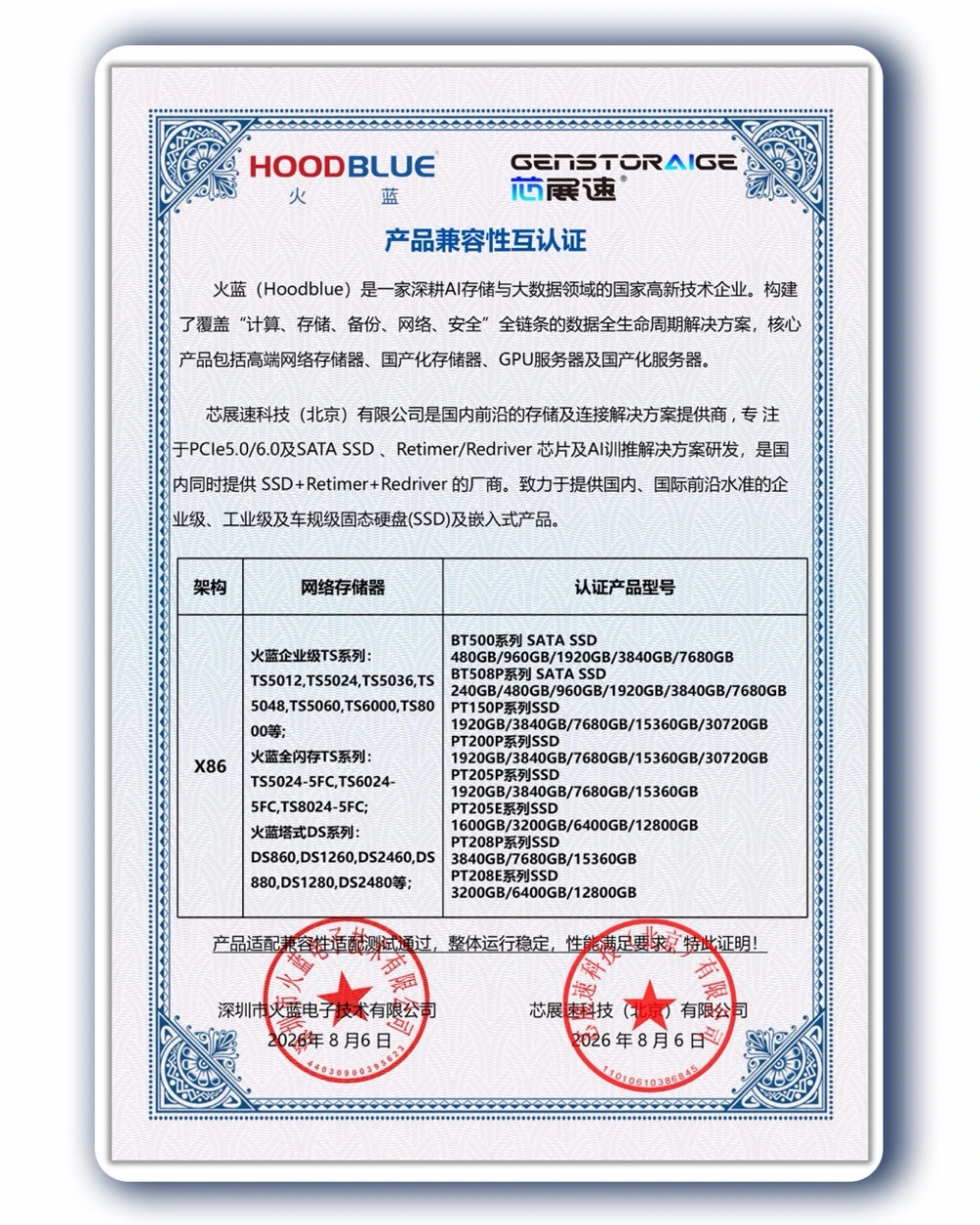Huolan certificate